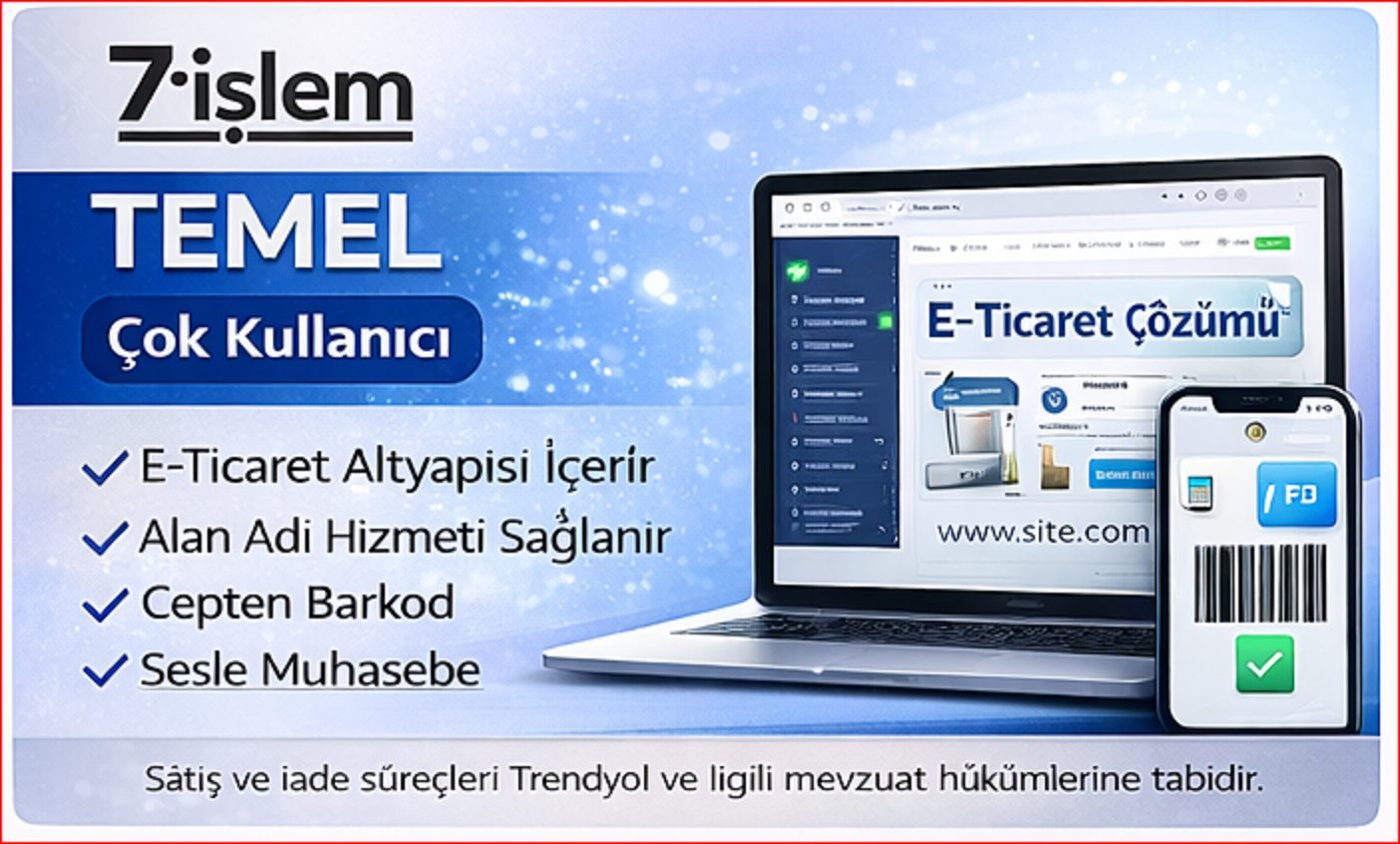 7 İşlem Temel Paket Yıllık Kullanım